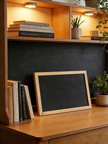 木质黑板，单面悬挂式木质黑板，书写板，留言板，菜单板，涂鸦板，非磁性 - 彩色 - 查看 2