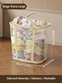 1 giỏ đựng đồ giặt gấp gọn, màu xám/xanh lá/hồng/be, giỏ đựng đồ chơi gia đình, giỏ đựng đồ treo tường phòng tắm, chống thấm nước và bền bỉ, thiết kế nhiều tầng, giúp tiết kiệm không gian nhà cửa. - Nhiều màu - Xem 15