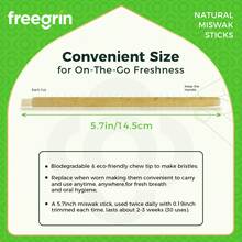 Bàn chải đánh răng FREEGRIN hương dừa mới, làm từ cây Miswak tự nhiên, cực kỳ tươi mát, chiết xuất từ cây Miswak chính hiệu của Ả Rập, giúp tăng cường sức khỏe nướu, làm chắc răng và làm thơm hơi thở. Bàn chải đánh răng Miswak Siwak - Màu xanh chanh - Xem 11