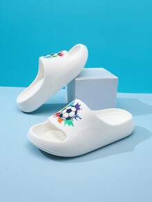 Barnens sommarsandaler med EVA-motiv och halkfri tecknad fotboll för småbarn och små barn - Vitt - Visa 17