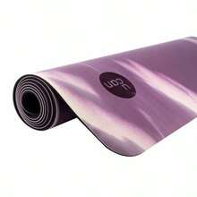 U can - Tapete de yoga mat y ejercicio PU 5 mm grosor Antideslizante y antiderrapante Ecofriendly Grueso 183x68 cm Bueno y profesional UCAN Pilates barre hit funcional - Morado Marmol - Ver 4