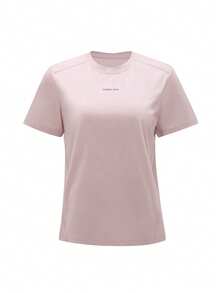 CAMEL CROWN Women's Outdoor Quick-Dry Short Sleeve T-Shirt, Breathable And Cooling, Suitable For Hiking And Sun Protection - Camellia Powder - View 1