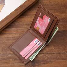 1-3pcs Luxury Business PU Short Wallet, Large Capacity Multi-Card Slots + Coin Pouch, Men's Portable Card Holder + Photo Sleeve, Ultra-Thin Minimalist Bifold Design, Credit Card/ID Layered Storage, "Father's Day Gift Choice", Fashion Matte Finish Soft Wallet, Ideal Gift For Men's Birthday Or Partner, Style For Young Men And Women - Multicolor - View 4