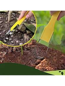 随机颜色手持式圆形除草器 - 塑料手柄草坪花园除草工具，让园艺变得简单轻松 - 多色 - 查看 4