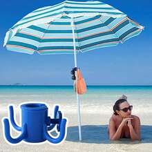 Heavy-Duty Plastic Beach Umbrella Hook And Adjustable Sand Anchor - Secure Hanging Solution For Towels, Bags, Hats, Coverups, Glasses, Camera Gear - All-Purpose Outdoor Organizer For Pool, Beach, Resort, Patio, Camping, And Travel Gear Management, Beach Essentials, Pool Float - Multicolor - View 3