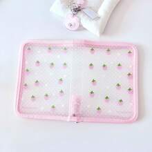 1pc Angel Wings Loose-Leaf Notebook, Student Portable Notebook, A6 Textured Transparent Storage Pouch, Four-Leaf Clover Planner, Large Capacity Storage Bag - Loose-leaf Book - View 8