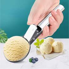Stainless Steel Heavy Duty Ice Cream Scoop With Trigger - Suitable For Ice Cream And Gelato, Dishwasher , With Comfortable Grip - Multicolor - View 3