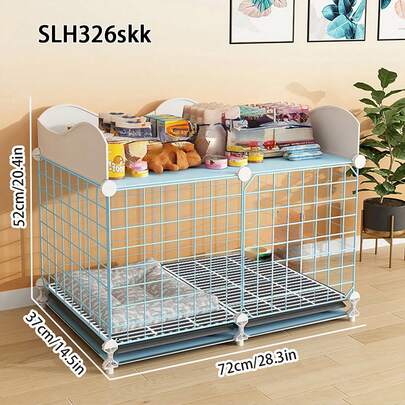 Lồng chó nhỏ, chuồng thú cưng trong nhà dành cho chó Teddy, Pomeranian, Bichon Frise, có khay vệ sinh, phù hợp cho cả mèo và chó.