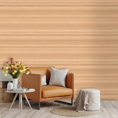 1 rollo de papel tapiz autoadhesivo minimalista con textura de grano de madera color marrón claro, papel de contacto de unicolor con textura, papel tapiz removible impermeable y no pegajoso, fácil de instalar y limpiar, adecuado para decoración del hogar, cocina, gabinetes, comedor, dormitorio, sala de estar, renovación de muebles