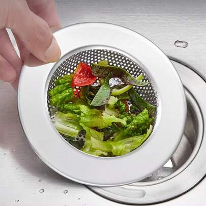 1/2 cái lưới lọc rác bằng thép không gỉ chống tắc nghẽn cống bồn rửa nhà bếp, lưới bắt tóc phòng tắm, nắp đậy cống bồn rửa nhà bếp, bộ lọc tóc chống tắc nghẽn