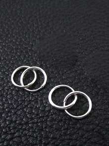 1pc S925 Sterling Silver Vintage Mini Twisted Nose Ring, Includes Pierced Nose Ring Style, Suitable For Daily Wear For Women, Also An Excellent Gift For Girlfriend, Mother And Sister - Single Smooth Nose Ring - View 5