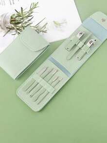 4/7件套美甲套装 旅行美甲套装 指甲护理套装 耳垢清除工具 男士美甲工具套装 女士修脚套装 专业指甲钳套装 指甲钳套装 女士 - 彩色 - 查看 5