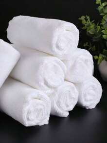 10pcs Reusable Microfiber Cleaning Cloths, Lint-Free White Towels For Kitchen, Car Detailing, And Bathroom Cleaning, Super Absorbent - Multiple Styles - View 2