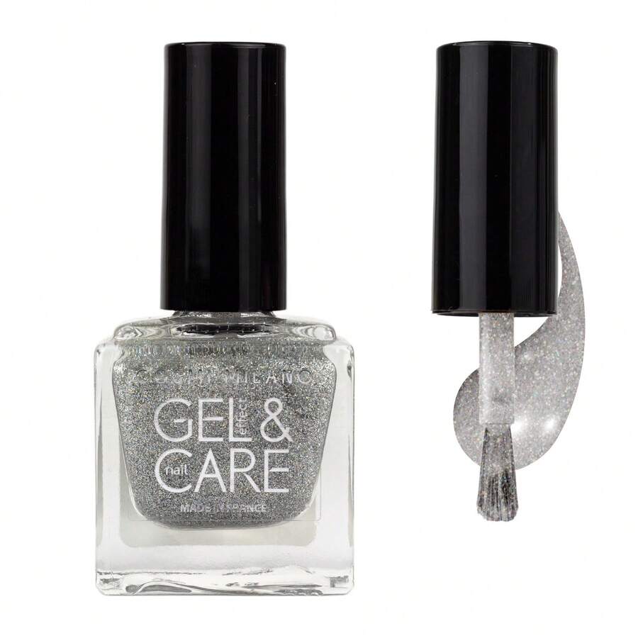 COSMI MILANO Made In Uk 8ml Gel Effect Nail Polish With Moisturizing And Nourishing Treatment For Nails, Professional Salon Glossy Finish, Harmless Formula, Long-Lasting And Quick-Drying Natural Transparent Gel The Colors Of Intense Summer And Travel Holidays. - ARGENTO OLOGEAFICO 280 - 查看 1
