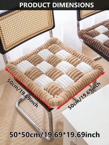 1 chiếc đệm ngồi và đệm lưng bằng vải flannel dày dặn, họa tiết caro, chống trượt, chống bám bẩn và chống ố vàng, đệm ghế đa năng, sử dụng được quanh năm cho nhà, phòng khách, phòng ngủ, phòng học, văn phòng, có thể giặt máy. - nhiều màu - Xem 4