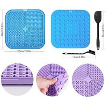 1 tấm thảm liếm cho thú cưng, phù hợp cho mèo và chó, kích thước 7.9 inch, có giác hút, bát ăn chậm, thích hợp cho việc huấn luyện, tắm rửa và chải chuốt, bộ 3 tấm lớn. - Nhiều màu - Xem 3