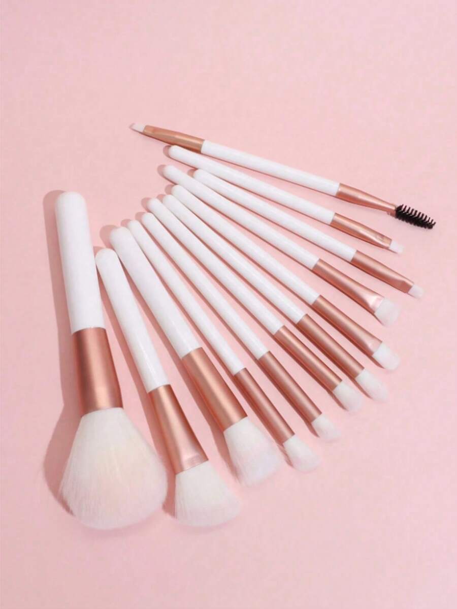 Bộ 12 cọ trang điểm chuyên nghiệp - Cọ phấn phủ, cọ má hồng, cọ phấn mắt, cọ chuốt mi, cọ trang điểm đa năng - Bộ dụng cụ làm đẹp hoàn chỉnh - Nhiều màu - Xem 1