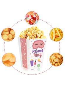 Caixas de pipoca para festa do pijama (10, 20 ou 50 unidades) - Ideal para guardar maquiagem, salgadinhos e doces em festas de aniversário, chá de panela, casamentos e outras ocasiões. Perfeitas para lembrancinhas e decorações. - Ver 4