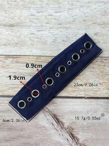 1个Y2K金属圈弹力发箍，高端纯黑/白/灰朋克摇滚音乐节发饰 - 彩色 - 查看 2