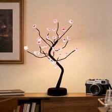1pc 36LED Tree Lamp, Home Decor, Bedside Table Lamp, Plum Blossom Tree Lamp, Desk Lamp, For Living Room, Bedroom, Home, Office Lighting, Christmas Holiday Decor [Battery Operated] - Plum Blossom Tree Light - View 8