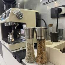 Bộ 2 máy xay muối và tiêu bằng thép không gỉ, máy xay cầm tay kèm bình thủy tinh, thích hợp cho nhà bếp và tiệc nướng BBQ. - Nhiều màu - Xem 8