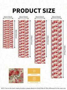 1pc Floral & Plant Pattern Table Runner, Available In Multiple Sizes, Suitable For Home Dining, Kitchen Decor, Home Decor, Outdoor Party And Restaurant Decoration, Linen Texture Appearance - Multicolor - View 5