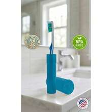 Toothbrush Holder Blue Pink Made In USA With Ventilation Holes For Toothbrush Covers Toothbrush Holder Toothbrush Soft Durable Design Hygienic Bathroom Accory - 藍粉紅色 - 查看 4