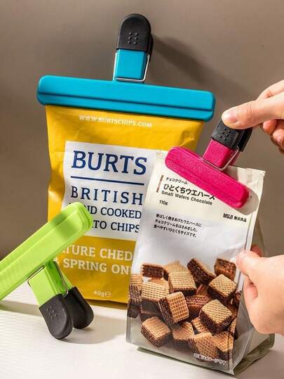 1/3pcs Sealing Clips, Portable Large Sealing Clips, Upgraded Multi-Size, Wide Opening Airtight Sealing Clips, Suitable For Food Storage Airtight Sealing Clips Tool, Kitchen Storage Accessories. T-Shaped Food Sealing Clips, Chip And Snack Packaging Tear-Open Sealing Clips, Leak-Proof And Moisture-Proof Plastic Bag Sealing Clips. Kitchen Storage And Organization, Daily Household Items. Sturdy And Durable