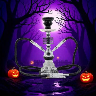 Double Tube Glass Hookah, Stylish Design | Exquisite Hookah Tube, Suitable For Hookah, Double Tube Suitable For Friend Gatherings