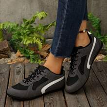 Chunky Shoes Tennis Shoes Sneakers Shoes Women Classic Fashion Sneakers Spring Fall Outdoor Office Work Walking Travel Sport - 黑色 - 查看 9