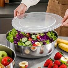 LAISONWARE Bộ 2 tô trộn cỡ lớn bằng thép không gỉ kèm nắp - Có thể rửa bằng máy rửa chén và tái sử dụng, dùng cho salad, bột, làm bánh và chuẩn bị bữa ăn | Vật dụng thiết yếu cho mùa xuân ăn uống lành mạnh và sắp xếp nhà bếp - Nhiều màu - Xem 2