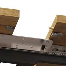 Telescopic Dining Table (120-160 X 80 Cm), Table With Shelves, Extendable Kitchen Table, Extends From 120 To 160 Cm Thanks To Internal Extensions, For Kitchen And Living Room, Wood Finish - Khaki - View 4