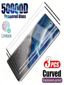 Bộ 3 miếng dán màn hình cường lực cong phủ toàn màn hình, tương thích với Samsung Galaxy S25 26 Ultra S24 S23 Plus S22 S21 S20 FE Note 10 Note 20 Ultra S10 S10+ S22+ S21+, độ cứng 9H+, phim cường lực cong 3D. - Trong sáng - Xem 24
