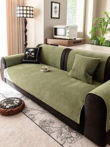 1 chiếc đệm sofa vải nhung màu trơn, kiểu dáng tối giản với mặt sau chống trượt, mềm mại, đa năng, chống bẩn, chống bụi, thích hợp trang trí nhà cửa dịp lễ hội, dùng làm đệm tựa lưng, bọc tay vịn, phù hợp cho mọi mùa. - màu xanh lá - Xem 4