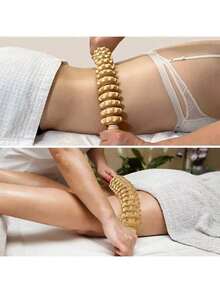 Con lăn massage bằng gỗ, chống nấm mốc và chống ẩm, giúp thư giãn cơ bắp. - Màu be - Xem 4