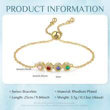 1 chiếc vòng tay đá quý theo tháng sinh gia đình được cá nhân hóa | Vòng tay đá quý độc quyền dành cho bà | Vòng tay cho mẹ | Quà tặng cho phái nữ | Quà sinh nhật cho mẹ | Quà sinh nhật - Hoa hồng vàng - Xem 5