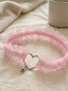 Cadena de pierna con campana con forma de corazón, accesorio de joyería de encaje punk para el muslo de las mujeres - Multicolor - Ver 8