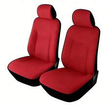 2pcs Car Accessories, Pink Ladies Car Seat Covers, Car Decor, Car Seat Covers, Car Interior Accessories, Men's Car Seat Covers, Full Set Of Car Essentials, Red, Purple, Gray, Black, Beige, Suitable For All Seasons, Dust And Stain Resistant, Summer Breathable Car Seat Covers, Suitable For Cute Ladies, Universal Fabric Front Seat Covers, Fit For Sedan, SUV And Van, 2 Front Seat Covers And 2 Headrest Covers - Multicolor - View 3