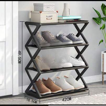 Sapateira Prateleira Sanfonada 4 Andares Organizadora Plástico Multiuso Sapatos Livros Brinquedos