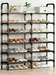 Brand New 2-8 Tier Double Row Home Shoe Rack, Easy To Assemble, Practical Storage Shelf, Autumn Home Decor - Multicolor - View 4