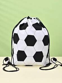 1/2个足球户外派对礼品袋，足球抽绳袋，运动主题足球背包，生日派对装饰，抽绳健身包，大容量抽绳背包，抽绳运动包，适合健身、旅行、欧洲足球主题派对、棒球、篮球、排球和其他运动，适合派对或日常使用，足球杯，周边装饰，2026足球杯装饰。 - 彩色 - 查看 5