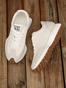 Women's Casual Sports Shoes, Lightweight Non-Slip Fitness Running Shoes, Tennis Shoes, Sneakers - 白灰色 - 查看 3