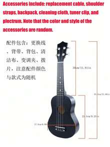 Đàn Ukulele gỗ bóng, di động, 21 inch, phù hợp cho người mới bắt đầu. Bộ dành cho người lớn bao gồm phụ kiện (1 dây đeo có dây rút, 1 bộ dây dự phòng, 1 túi đựng, miếng gảy, khăn lau, kẹp capo). Lý tưởng cho các buổi tiệc sinh nhật và lễ hội, lựa chọn tuyệt vời trước khi nâng cao kỹ năng chơi guitar, cần thiết cho các bữa tiệc ngoài trời, cắm trại và các trò chơi tương tác. - Nhiều màu - Xem 11