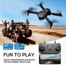 E88 是一款可折叠的专业无人机，配备应用程序控制、FPV 实时视频遥控、光流悬停和 360 度旋转功能，是一款适合成人初学者的玩具礼物。 - 彩色 - 查看 7