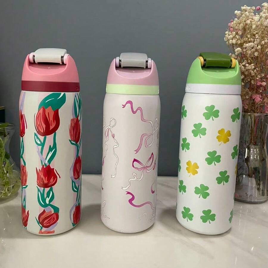 32 Oz Cup Boneyard Vacuum  Water Bottle Drinkware Tumbler Stainless Steel Thermal Mug Original Owalaowala Cold Hot Cup - 彩色 - 查看 1