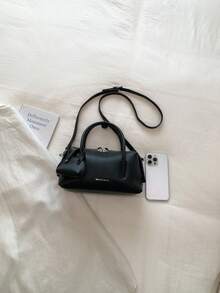 Women's Pillow Handbag, Fashionable Minimalist Elegant Large Capacity Shoulder Bag, Black - Black - View 7