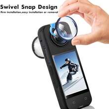适用于 Insta360 X4 的镜头保护罩,塑料材质,完美适用于户外运动、假日旅行和节日聚会,采用优质光学 PC 材料,相机镜头配件 | 镜头保护 | 安装便捷 | 便携轻巧 | X4 用户的理想礼物 - 查看 11