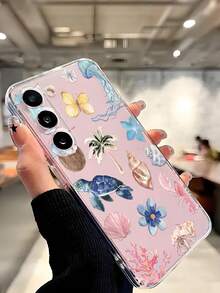 1个海龟、寄居蟹、花朵、蝴蝶海洋元素软壳手机壳，兼容华为荣耀、Galaxy A04e/12/A13/A14/A34/A50/A52/A53/A54/S21/S22/S23/S24/S25/S25Ultra/S25FE/S26/S26 Plus/S26 Ultra/S26 Edge、6A/7A/8A、12T/13T/15T/15T Pro，国际版 - 無色 - 查看 7