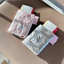 1个高品质蝴蝶结护照夹，刺绣奢华缎面护照套，旅行证件袋，可装护照/机票/卡片，适合旅行、通勤，可作为礼物送给女朋友、朋友、家人。 - 彩色 - 查看 6