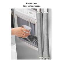 2Pcs Refrigerator Water Drip Tray Catcher Trapezoidal Silicone Refrigerator Drip Tray Catcher For GE For Samsung Grey,Organizer Frigo  Frigorifero - View 6